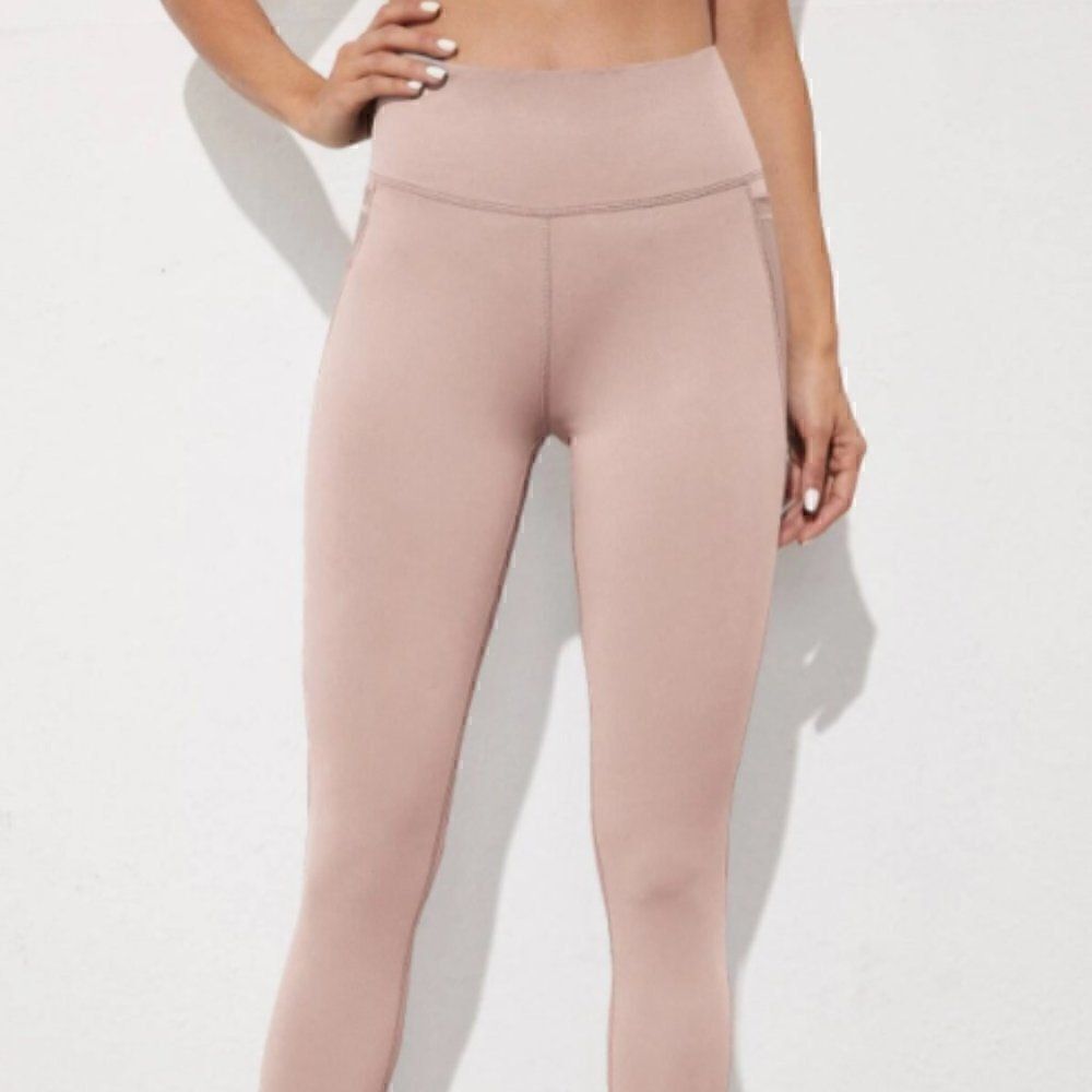 Harmony & Balance Ribbed Dusty Rose Leggings!